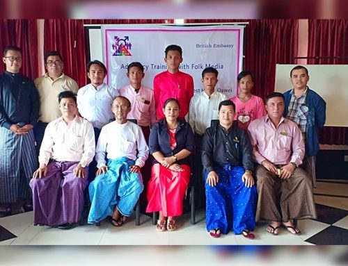 Colors Rainbow arranges workshop with Thabin Artists in Dawei for the first time